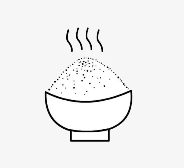 大米饭简图免抠