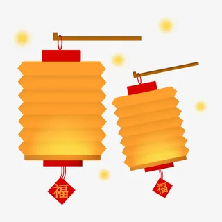 中国风灯笼古风装饰PNG透明免抠素材免抠