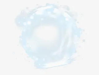 白色矢量发光圆免抠