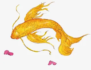 中国风卡通金鱼新年免抠