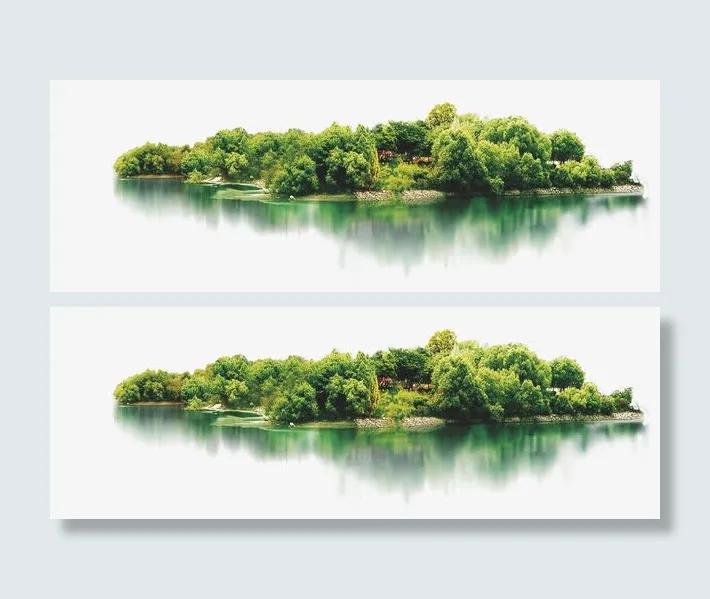 水岸树林免抠
