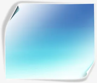 夏日高清手绘卡通蓝色渐变效果免抠