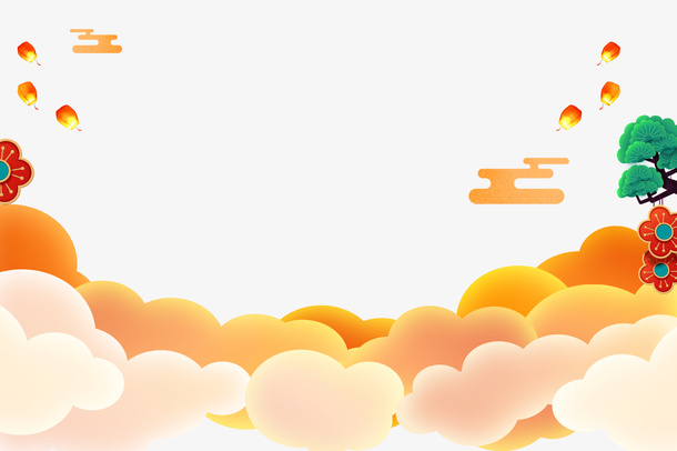 新春喜庆背景设计免抠手绘/卡通卡通元素