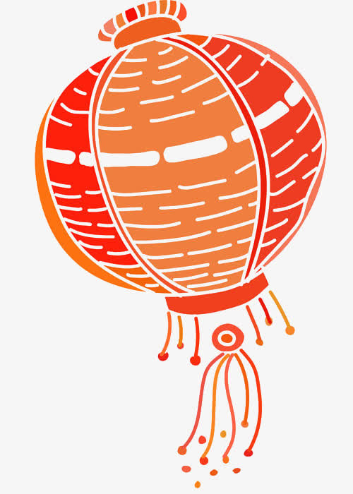 丝带灯笼免抠