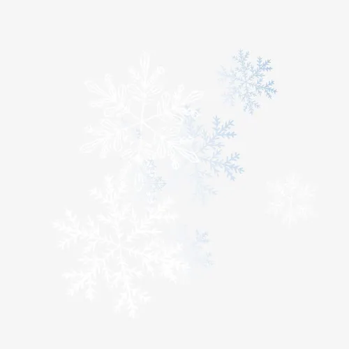 透明雪花免抠