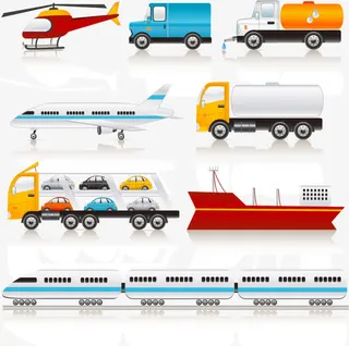 各式各样的交通工具矢量素材,免抠