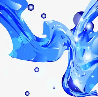 蓝色科技曲线免抠