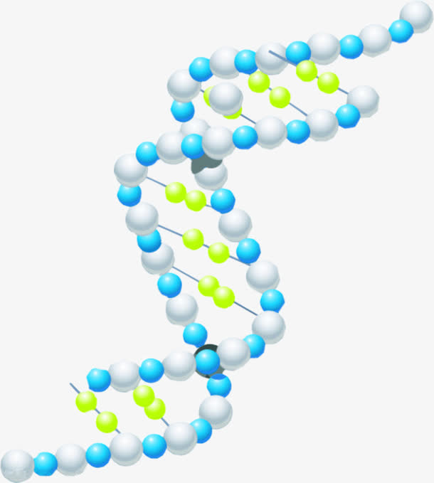 蓝白色基因图案免抠