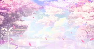 日本动漫粉色樱花免抠