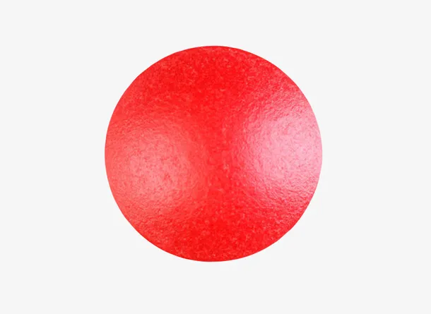 红色治愈发亮圆形的西药片实物免抠