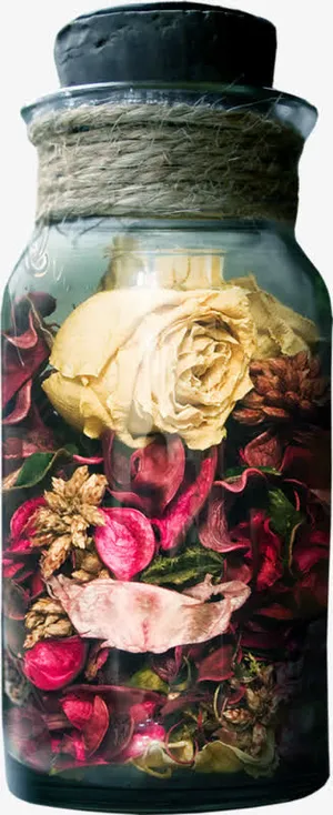 鲜花储存玻璃瓶免抠