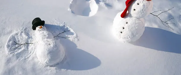 冬季雪人背景