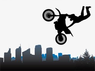 腾飞的摩托免抠