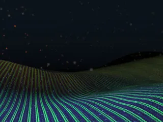 紫绿色线条草地星光免抠