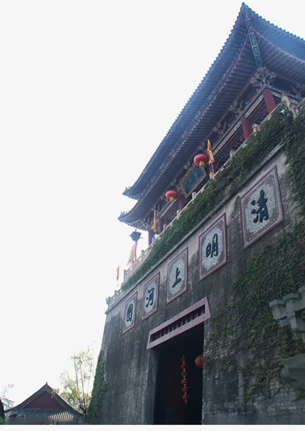 明清城楼图免抠
