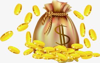 美元金币主题庆元旦迎春节免抠