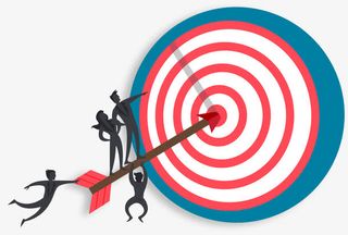 红色简约射箭免抠