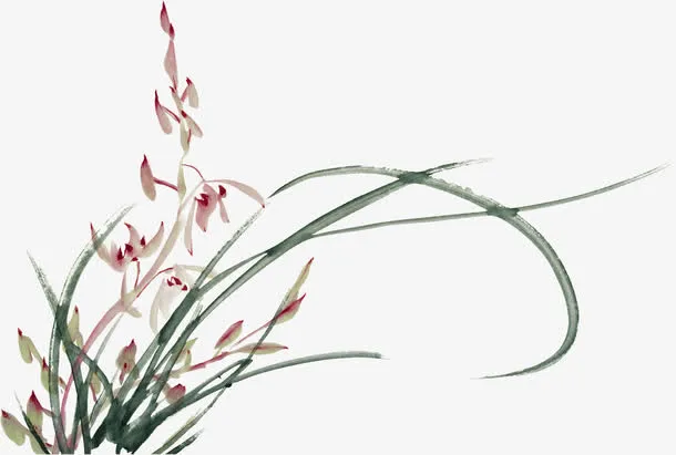 手绘花朵绿叶画集免抠