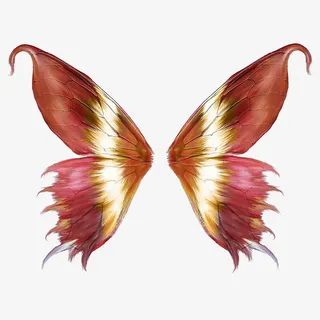 粉色蝴蝶翅膀免抠