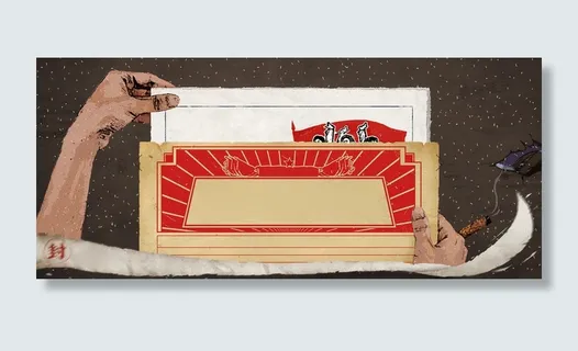 五一歌颂劳动者复古文艺手绘背景高清