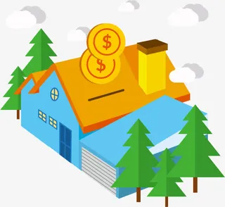 矢量房子抵押贷款免抠