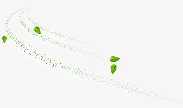 风吹的绿叶免抠