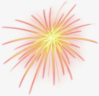 高清手绘海报烟花免抠