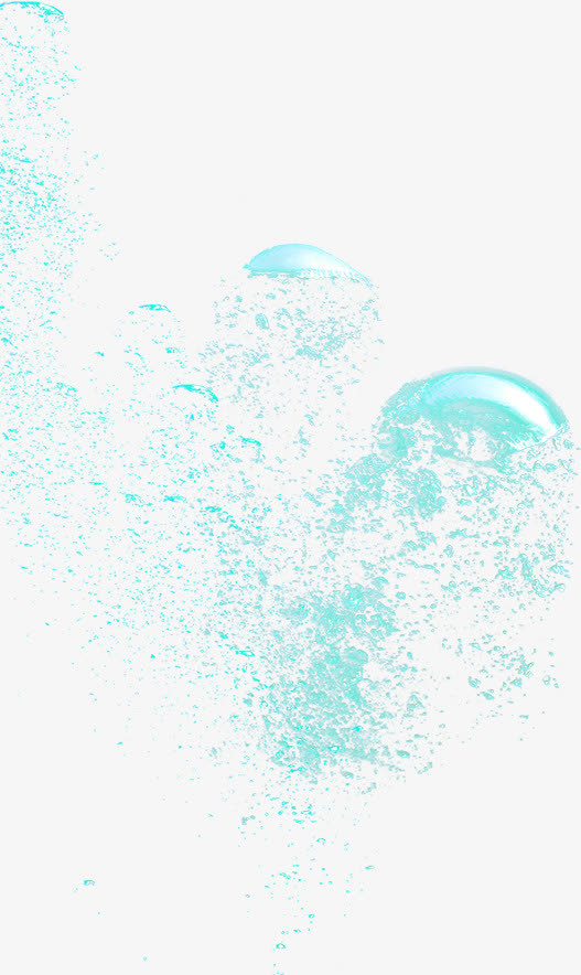 透明气泡水泡白色羽毛免抠