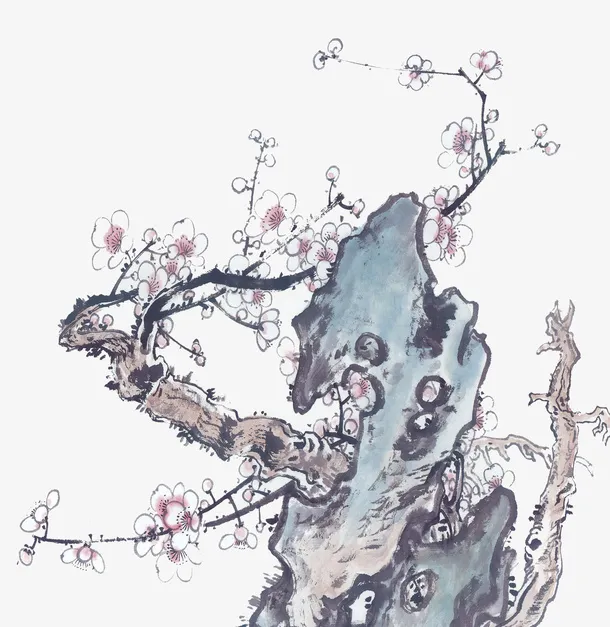 山水墨画免抠