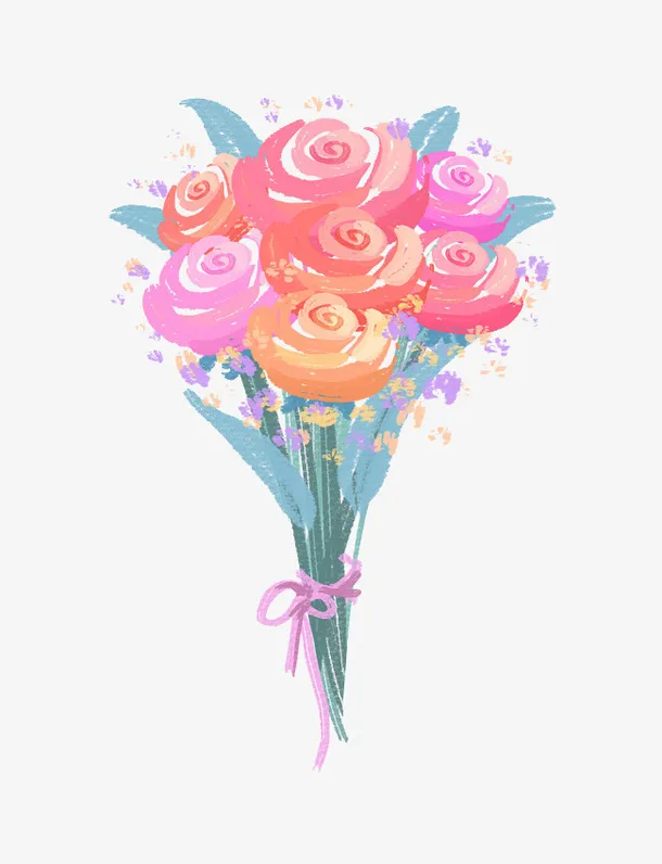 母亲节一束花免抠