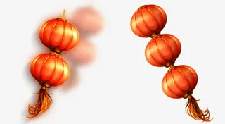 红色手绘节日灯笼春节免抠