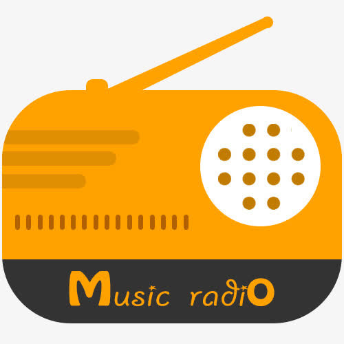 橙色收音机图标免抠