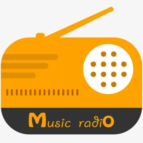 橙色收音机图标免抠
