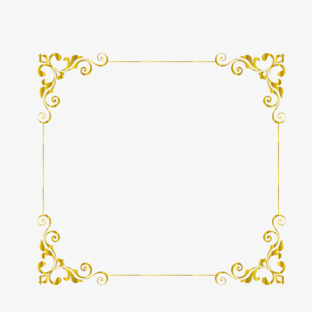 时尚欧式花纹边框免抠