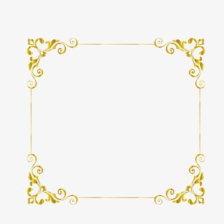 时尚欧式花纹边框免抠