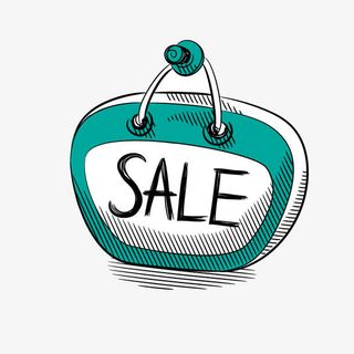 SALE促销标签蓝色免抠