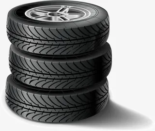 黑色汽车轮胎免抠