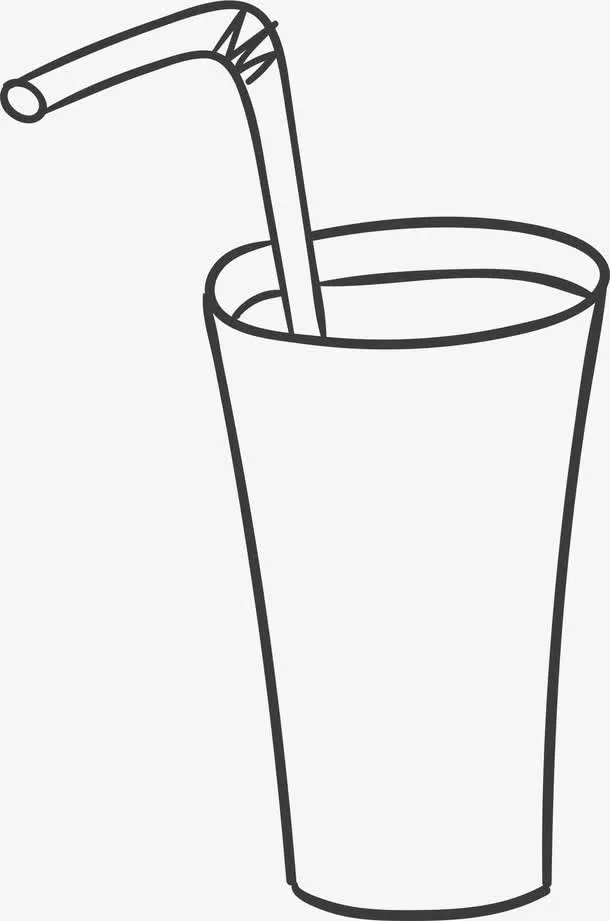 吸管杯子免抠