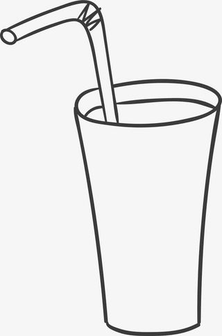吸管杯子免抠