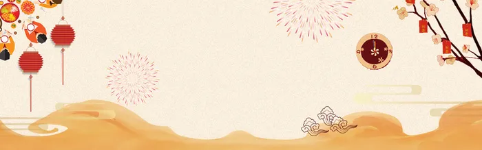 中国风新春创意banner海报背景高清