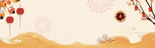中国风新春创意banner海报背景高清