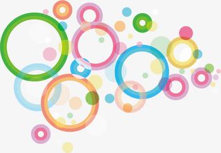 彩色气泡矢量图免抠
