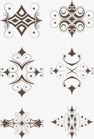 古典花纹矢量素材免抠