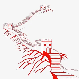 国庆节建党节剪影免抠