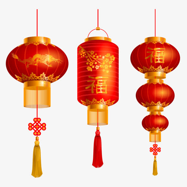 红色灯笼中国风免抠