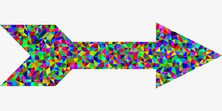 渐变箭头指向方向免抠