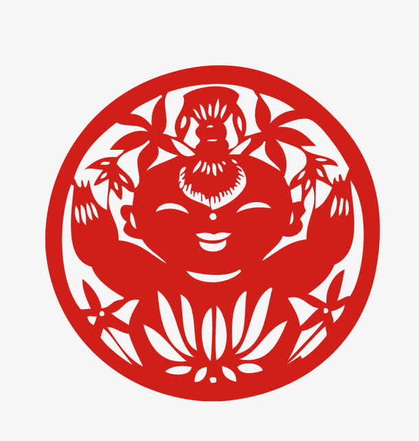 矢量胖娃娃免抠