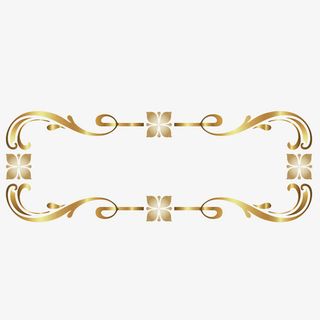 矢量图案素材金边边框免抠