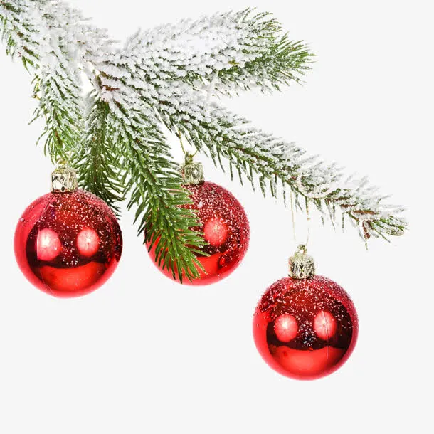 圣诞树上的雪免抠