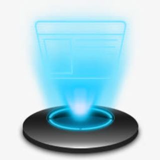 蓝色投影卡通海报背景